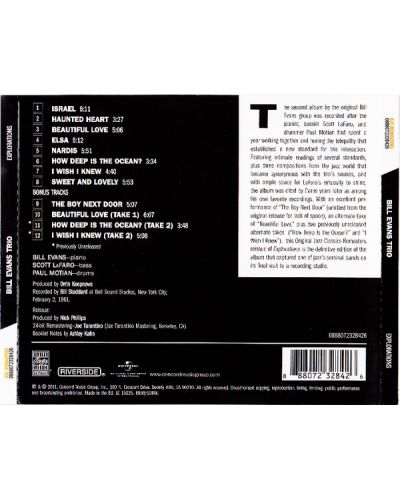 The Bill Evans Trio - Explorations [Original Jazz Classics Remasters] - (CD) - 2